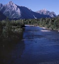 Rocky Mountain River Alberta Canada Royalty Free Stock Photo