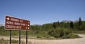 Rocky Mountain road sign Royalty Free Stock Photo