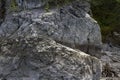 Rocky mountain shore texture of rocks close up