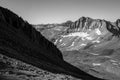 Rocky Mountain steep scree slope showing massive Mountains