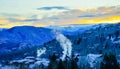 Rocky mountain sun rise at snowmass and aspen in Colorado Royalty Free Stock Photo