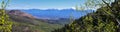 Rocky Mountain Wasatch Front peaks, panorama landscape view from Butterfield Canyon Oquirrh range by Rio Tinto Bingham Copper Mine Royalty Free Stock Photo