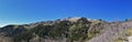 Rocky Mountain Wasatch Front peaks, panorama landscape view from Butterfield Canyon Oquirrh range by Rio Tinto Bingham Copper Mine Royalty Free Stock Photo