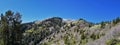 Rocky Mountain Wasatch Front peaks, panorama landscape view from Butterfield Canyon Oquirrh range by Rio Tinto Bingham Copper Mine Royalty Free Stock Photo