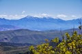 Rocky Mountain Wasatch Front peaks, panorama landscape view from Butterfield Canyon Oquirrh range by Rio Tinto Bingham Copper Mine Royalty Free Stock Photo