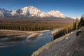 Rocky Mountains on a autumn day Jasper National Park in the Canadian Rockies. Alberta Canada Scenic landscape in Jasper national p Royalty Free Stock Photo