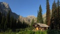 Rocky mountains back country ranger station and falls