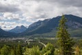 Rocky mountains in the Bow River. Banff, Alberta Canada. Bear country. Beautiful landscape background concept. Royalty Free Stock Photo