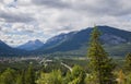 Rocky mountains in the Bow River. Banff, Alberta Canada. Bear country. Beautiful landscape background concept. Royalty Free Stock Photo