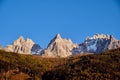 Rocky mountains in the Chamonix Valley. Alps, France. Mountain landscape Royalty Free Stock Photo