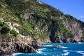 Rocky mountains on the coastline, Italy Royalty Free Stock Photo