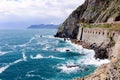 Rocky mountains on the coastline, Italy Royalty Free Stock Photo