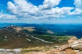 Rocky Mountains in Colorado at the very top of Mount Evans Royalty Free Stock Photo