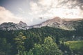 Rocky Mountains and coniferous forest Landscape Royalty Free Stock Photo