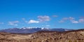 Rocky Mountains and a gypsum mine Royalty Free Stock Photo