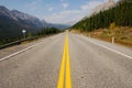 Rocky mountains and highway Royalty Free Stock Photo