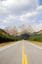 Rocky mountains and highway Royalty Free Stock Photo