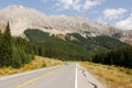 Rocky mountains and highway Royalty Free Stock Photo