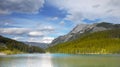 Rocky Mountains, Lake Minnewanka, Canada Royalty Free Stock Photo