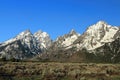 Grand Teton National Park with Rocky Mountains Range in Spring Morning Light, Wyoming Royalty Free Stock Photo