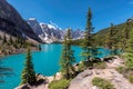 Rocky Mountains - Moraine lake in Banff National Park of Canada Royalty Free Stock Photo