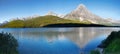 Mountain Lake Panorama, Canada Royalty Free Stock Photo