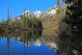 Rocky Mountains reflected in String Lake in Morning Light, Grand Teton National Park, Wyoming Royalty Free Stock Photo