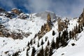 Rocky Mountains on the Ski Resort of Arabba Royalty Free Stock Photo