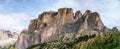 Rocky Mountains at sunset.Dolomite Alps, Italy. Royalty Free Stock Photo