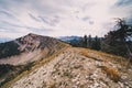 Rocky narrow ridge on top of mountains in the Bridger Teton National Forest Royalty Free Stock Photo