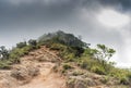 Rocky narrow trail to the top of the mountain Royalty Free Stock Photo