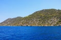 Rocky nature of Kekova island Lycian Dolichiste in Turkey in the province of Antalya Royalty Free Stock Photo