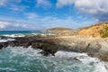 Rocky Newquay coast Cornwall England UK at Little Fistral and Nun Cove Royalty Free Stock Photo