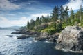 Rocky ocean coast in Canada