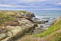 rocky ocean shore. Praia de Augas Santas, Ribadeo