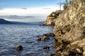 Rocky Okanagan Lake shore Royalty Free Stock Photo