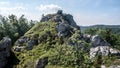 Rocky Ostra skala hill in Lucanska Mala Fatra mountains in Slovakia