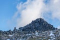 Rocky outcrops closeup near Mount Kosciuszko summit walk.