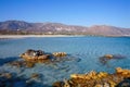 Rocky outcrops at Elafonisos beach Royalty Free Stock Photo