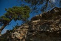 Rocky outcrops of the Zhiguli mountains.