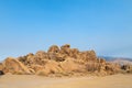 A rocky overlook in the Alabama Hills near Lone Pine, California, USA Royalty Free Stock Photo
