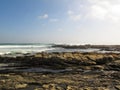 Rocky part of Sardinia Bay Beach in Port Elizabeth, South Africa Royalty Free Stock Photo