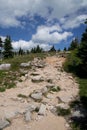 Rocky path in mountains