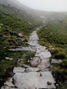 Rocky path on the mountains