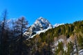 Rocky peak in Karavanke mountains in Gorenjska, Slovenia