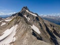 The rocky peak of Pizzo Gallina 3061 m asl, Swiss Alps