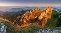 Rocky peak at sunset - Rozsutec