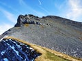 Rocky peak Vorder Glarnisch in the Glarus Alps Mountain Range Royalty Free Stock Photo