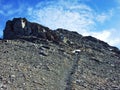 Rocky peak Vorder Glarnisch in the Glarus Alps Mountain Range Royalty Free Stock Photo