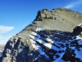 Rocky peak Vorder Glarnisch in the Glarus Alps Mountain Range Royalty Free Stock Photo